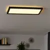 Image de Plafonnier led noir lampe de salon panneau de plafond carré avec rétro-éclairage, rétro-éclairage, 22W 3000Lm blanc chaud, LxlxH 58,2 x 20,2 x 4,1 cm