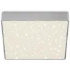 Image de Plafonnier LED BRILONER LEUCHTEN FLAME STAR, 16 W, 1600 lm, IP20, couleur argent, métal-plastique, 21,2 x 21,2 x 3,6 cm