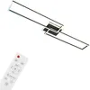 Image de Brilo - Plafonnier led ner leuchten frame s, 40 w, 5200 lm, IP20, noir, métal-plastique, intensité lumineuse variable, 110 x 24,8 x 7,8 cm