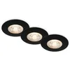 Image de Lampes LED encastrées Salle de bain Lampes encastrées ultraplates IP65 Noir mat Ø9cm Briloner