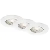 Image de Briloner - Lampe led encastrée 4,4 cm 3x 4,9 watts IP65 480lm blanc