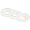 Image de Briloner - kulana mini led Spot encastré salle de bain, set de 3, IP44 protection contre les projections d'eau, design plat, lumière blanche chaude,