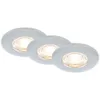 Image de Briloner - kulana mini led Spot à encastrer salle de bain, set de 3, IP44 protection contre les projections d'eau, design plat, lumière blanche