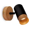 Image de Briloner - Spot, noir, avec bois, sans 1xGU10/max.9W