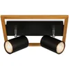 Image de Briloner - Spot, noir, avec bois, sans 2xGU10/max. 9W