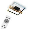 Image de Briloner - Plafonnier cct led, noir, avec bois, LED/40W