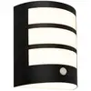 Image de Led Lampe murale batterie, détecteur de mouvement, capteur crépusculaire, noir, dimensions : 18 x 15 x 7 cm - Briloner