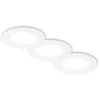 Image de Briloner - Jeft Lot de 3 spots led encastrables 230V, plats, 9 cm de diamètre, lumière blanc neutre, Blanc, Ø9 x 2,8 cm