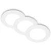 Image de Briloner - Jeft Lot de 3 spots led encastrables 230V, plats, 12 cm de diamètre, lumière blanc neutre, Blanc, Ø12 x 2,8 cm