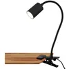 Image de Fleks Lampe de bureau, orientable, à pince, à fiche, lumière blanche chaude, noir, 40 x 10 x 6 cm - Briloner
