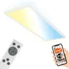 Image de Briloner - Tava led Plafonnier, Smart via app et commande vocale, télécommande, variateur, plat, blanc, 58 x 20 x 3 cm