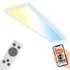 Image de Briloner - Tava led Plafonnier 98cm, Smart via App et commande vocale, Télécommande, Variable, Plat, Blanc, 98 x 20 x 3 cm