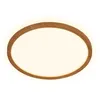 Image de Briloner - Tava Wood led Plafonnier, lumière indirecte, plat, application bois, lumière blanc chaud, couleur bois, Ø29 x 3 cm