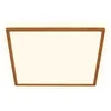 Image de Briloner - Tava Wood led Plafonnier, Lumière indirecte, Plat, Application bois, Lumière blanche chaude, Couleur bois, 29 x 29 x 3 cm