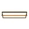 Image de Briloner - Remsa Plafonnier led, lumière indirecte, plat, application bois, lumière blanche chaude, noir, 20 x 60,5 x 4,5 cm