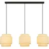 Image de Briloner - Papper Lampe à suspendre, abat-jour en raphia, 3 flammes, style boho, douille E27, naturel, 116 x 25 x 128,5 cm