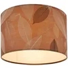 Image de Briloner - Plafonnier Mata, d cor feuilles, style boh me, douille E27, couleur caf , 35 x 28 cm
