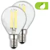 Image de Briloner - 2x ampoules led E14 eek a lampe 4W goutte blanc chaud 2700K classe d'efficacité a