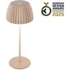 Image de Briloner champ Lampe de table led sans fil IP44, variateur, tactile, batterie, German Design Award Winner 2025, beige, Ø14,5 x 36,5 cm