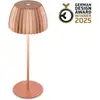 Image de Briloner champ Lampe de table led sans fil IP44,dimmable, tactile, batterie, German Design Award Winner 2025, couleur cuivre, Ø14,5 x 36,5 cm