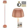 Image de Briloner champ led Lampadaire sans fil IP44, variateur, tactile, batterie, German Design Award Winner 2025, cuivre, Ø19 x 124 cm