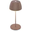 Image de Briloner champ Mini lampe de table led sans fil IP44, dimmable, tactile, batterie, German Design Award Winner 2025, Umbrasand, Ø8,5 x 20 cm