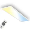 Image de B.k.licht - Briloner piatto Panneau led, dimmable, télécommande, cct, protection contre les projections d'eau, blanc, 100 x 25 x 6 cm