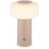Image de Briloner juna Lampe de table sans fil IP44, variateur, tactile, batterie, protection contre les éclaboussures, beige, Ø13 x 20,6 cm