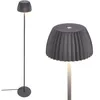 Image de Briloner LOCA Lampadaire LED, tactile, intensité lumineuse variable, lumière blanche chaude, bord lumineux, anthracite, Ø19 x 124 cm