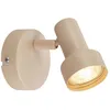 Image de Briloner Applique murale orientable Ø8x10,5cm douille GU10 max. 9W beige - Lampe murale chambre couloir salon