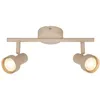 Image de Briloner Plafonnier orientable 27,5cm douille GU10 max. 9W 2 lampes beige - Spot plafond salon couloir cuisine bureau