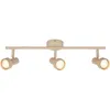 Image de Briloner Plafonnier orientable 47,5cm douille GU10 max. 9W 3 lampes beige - Spot plafond salon couloir cuisine bureau