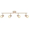 Image de Briloner Plafonnier orientable 60,5cm douille GU10 max. 9W 4 lampes beige - Spot plafond salon couloir cuisine bureau