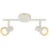 Image de Briloner Plafonnier orientable 27,5cm douille GU10 max. 9W 2 lampes blanc antique - Spot plafond salon couloir cuisine bureau