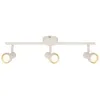 Image de Briloner Plafonnier orientable 47,5cm douille GU10 max. 9W 3 lampes blanc antique - Spot plafond salon couloir cuisine bureau