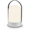 Image de Briloner Lampe de table LED sans fil 24 cm 1W 90lm 3000K blanc chaud dimmable gris clair - Lampe rechargeable salon jardin balcon