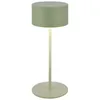 Image de Briloner Lampe de table LED sans fil Ø8x19cm 2,6W 150lm 2700K blanc chaud dimmable vert sauge - Lampe de chevet salon chambre balcon