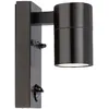 Image de Applique extérieure avec détecteur de mouvement Acier inoxydable Lampe de façade Lampe de terrasse Lampe de jardin couleur acier, 1x GU10, LxHxP 6,8