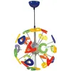 Image de Naeve Leuchten - Suspension lampe suspendue salle de jeux enfant haletant lettres colorées h 120 cm