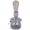 Image de Lampe de table latérale lampe de chevet pot Mason douille transparente E27 H 20cm