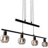 Image de Suspension NÄVE 7090422, 40W, 4xE14, noir/naturel