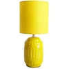 Image de Lampe de table lampe de table lampe de lecture lampe de chevet en céramique textile jaune H 30 cm