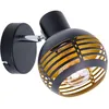 Image de Applique murale applique chambre lampe couloir luminaire métal noir et or H 23 cm