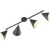 Image de Wofi - Barre de spots led plafonnier pivotant 4 flammes plafonnier anthracite or, 4x E14, LxH 72x21 cm 10159