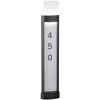 Image de Clairage de numéro de maison Numéro de maison led lampe d'extérieur électrique éclairée avec numéro de maison, lampadaire aluminium noir, autocollant