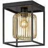 Image de Fischer&honsel - Plafonnier lampe de salon plafonnier métal noir doré l 23 cm