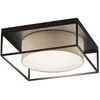 Image de Fischer&honsel - Plafonnier lampe de salon plafonnier 4 lampes métal noir blanc 50x50 cm