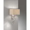 Image de Fischer&honsel - Applique lampe de lit lampe de lecture spot flexible chambre lumière lin beige