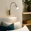 Image de Fischer&honsel - Applique Lampe de lit Lampe de chambre à coucher led Liseuse flexible argent h 40 cm