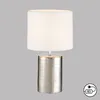 Image de Lampe de table céramique Lampe de chevet blanche Lampe d'appoint Lampe de salon textile, 1x E14 douille, DxH 20x35 cm